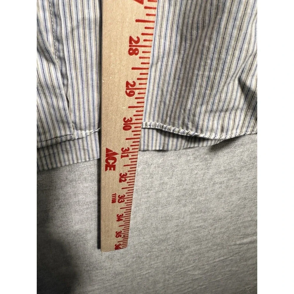 J. Crew Tailored Fit Button Down Shirt 100% Cotton Preppy Striped Mens Size XL